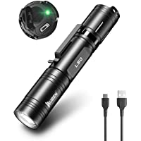 Los mejores  - WUBEN L50 Linterna LED de 1200 lúmenes- recargable- profesional- súper brillante- impermeable- táctica- 5 modos…